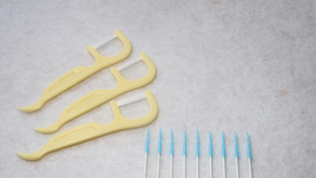 歯間ブラシが並んでいる